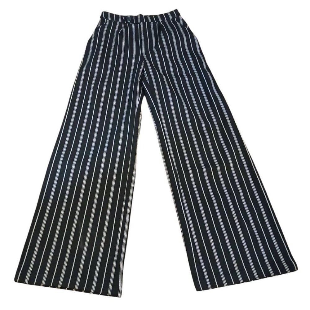 SOCIAL TOURIST Ultra High-Rise Black/Cream Trousers XS - Picture 2 of 12